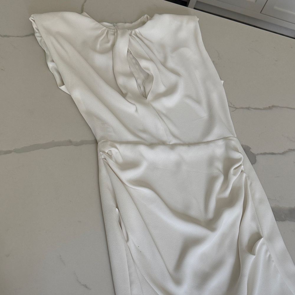IRO White Sleeveless Midi Dress with Subtle Drape